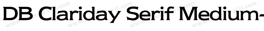 DB Clariday Serif Medium字体转换